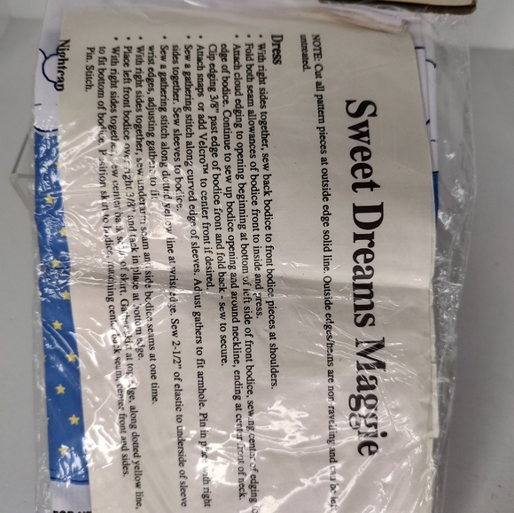 Vintage NOS '93 Just For Keeps Sew Adorable Clothes Pattern Sweet Dreams Maggie. - Picture 6 of 7